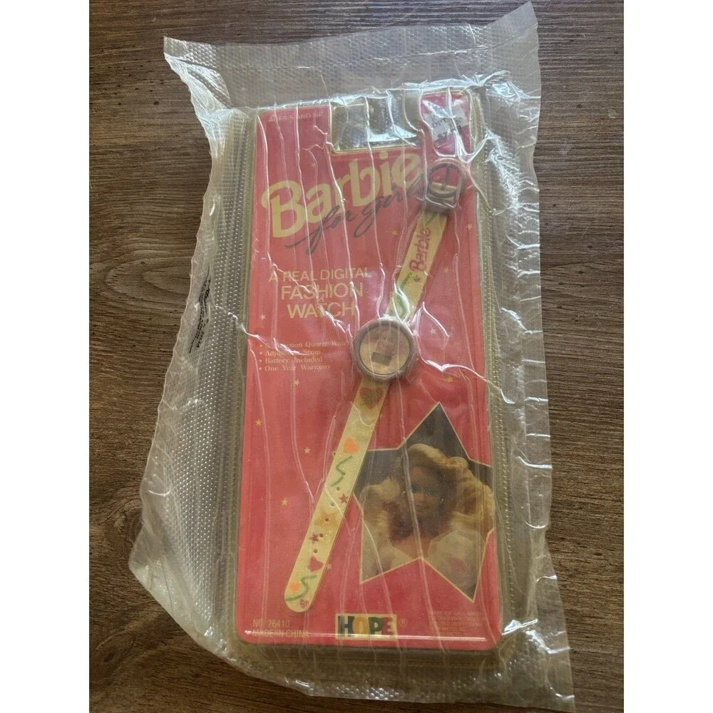 Vintage Barbie Digital Fashion Watch & 2 Promo Photo Cards Lot Sealed